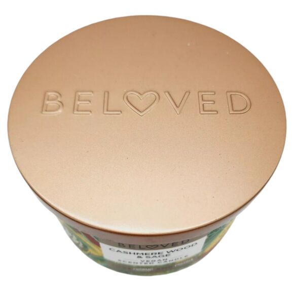 Beloved Candle Cashmere Wood Sage 2-Wick Vegan Scented 11.5 oz Love Beauty NEW - Picture 4 of 8